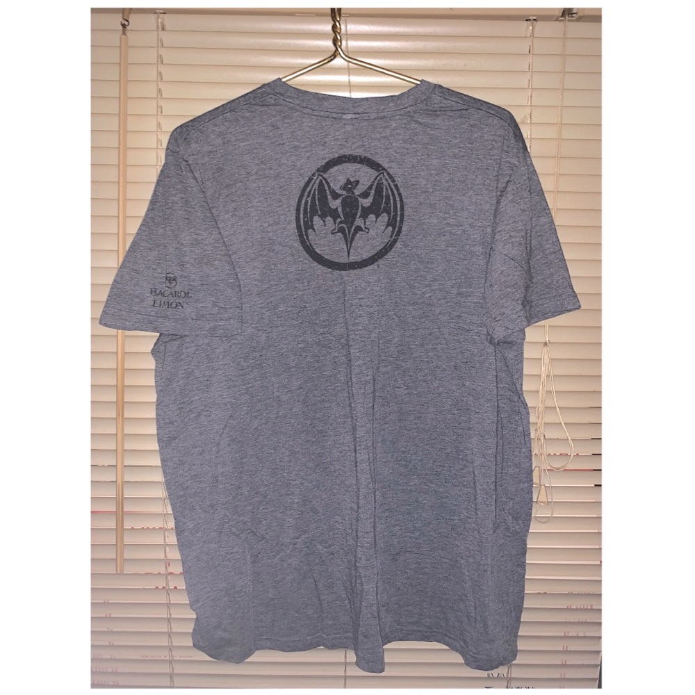 Bacardi Limon shirt arm and back graphics black Bat